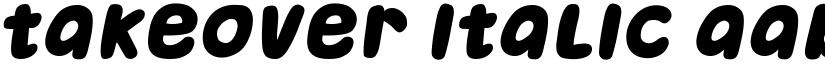 Takeover Italic font