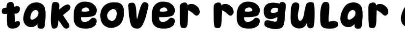 Takeover Regular font
