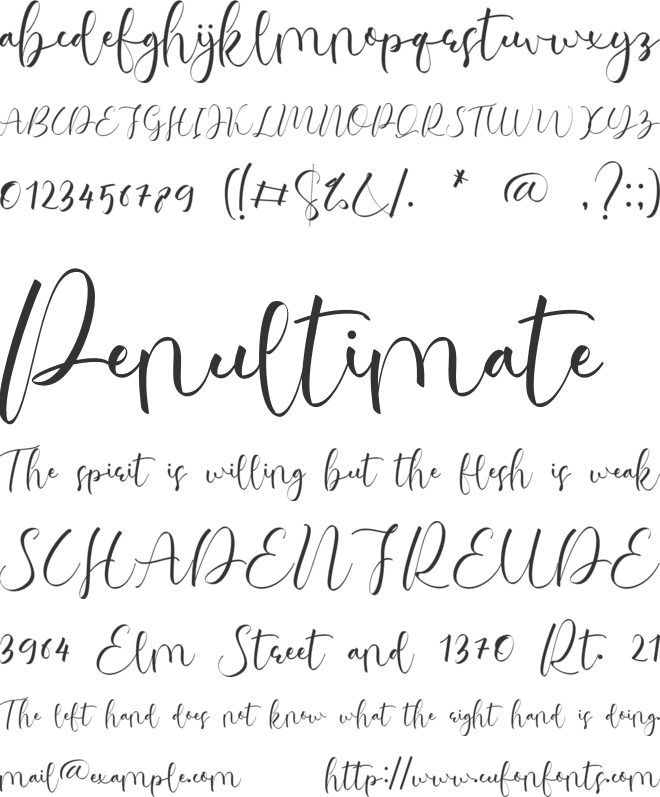 Destinee Athena font preview