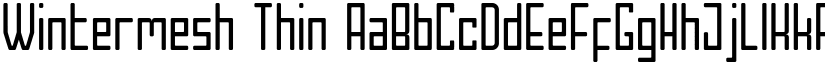 Wintermesh Thin font