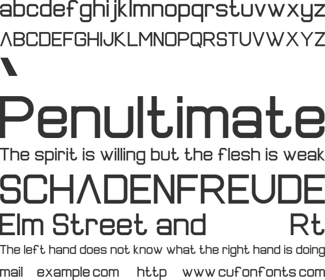New Alenia font preview