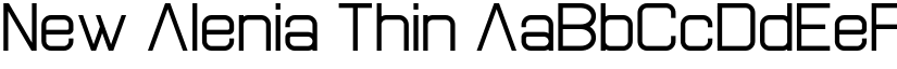New Alenia Thin font