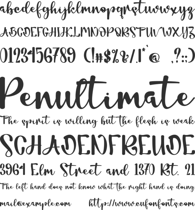 Risen Spring - PERSONAL USE font preview