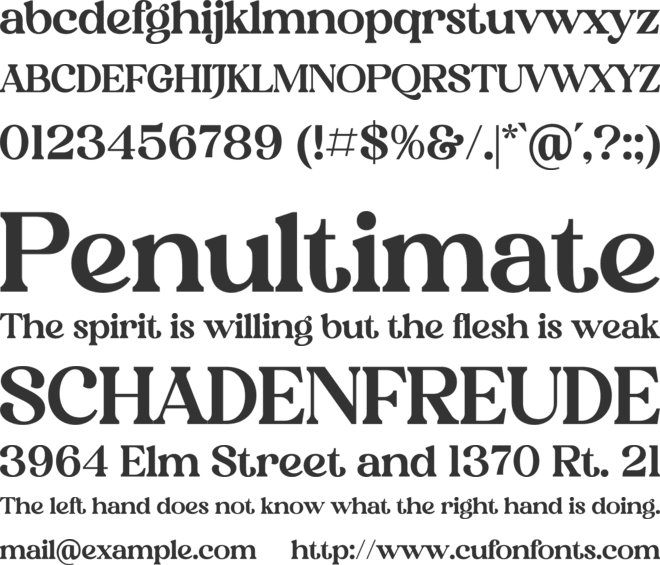 Heibird font preview