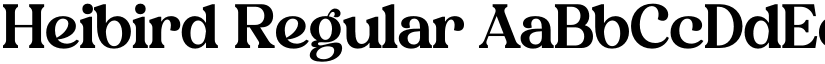 Heibird Regular font