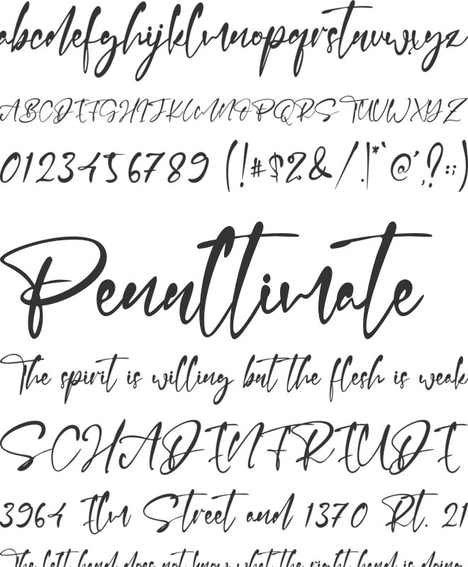 Belovedays font preview