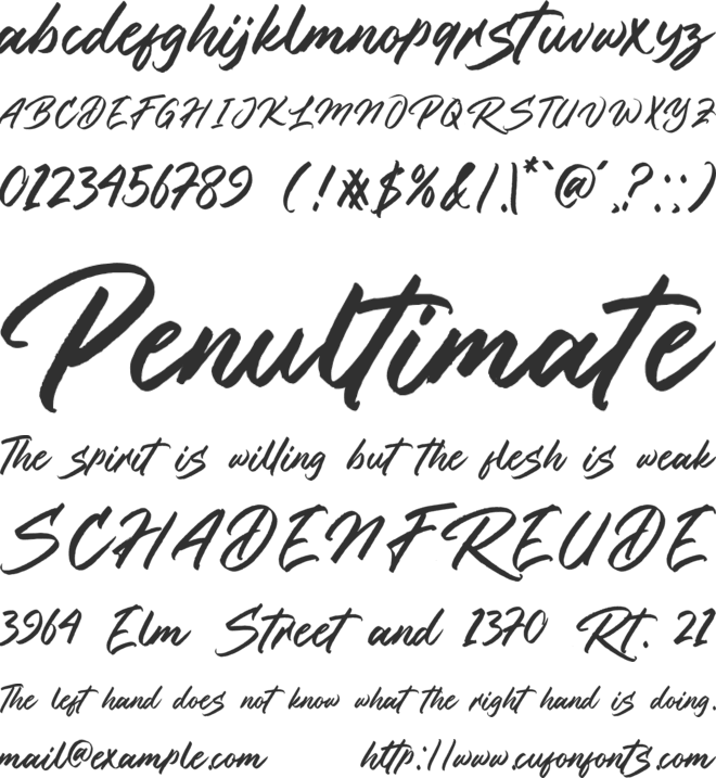 Giselya font preview