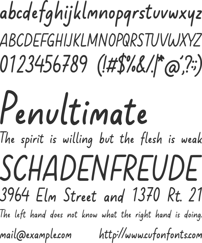 Bittle Almond font preview