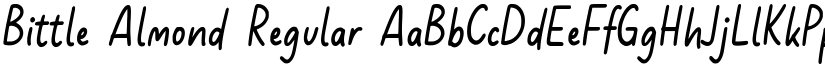 Bittle Almond Regular font