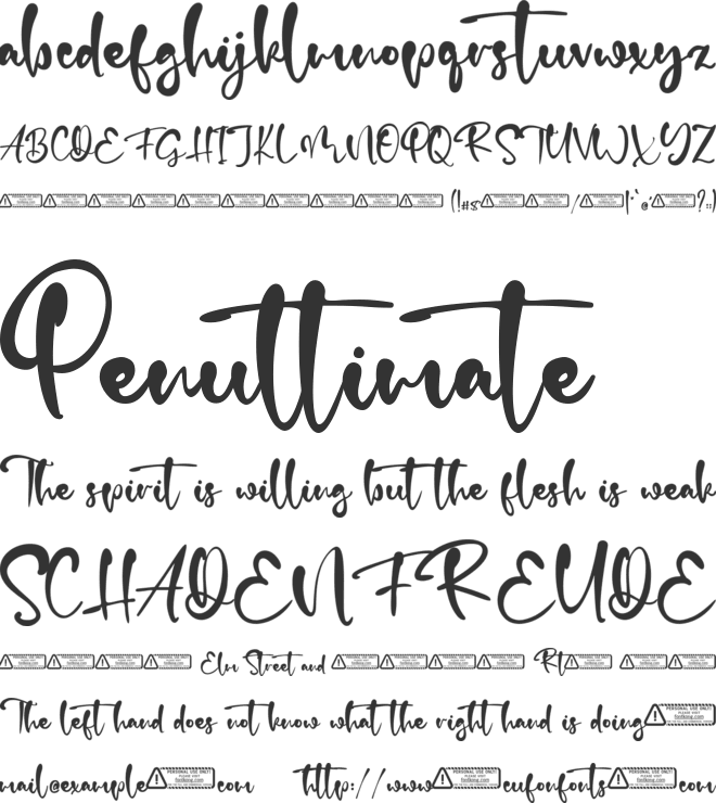 Balderston font preview