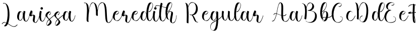 Larissa Meredith Regular font