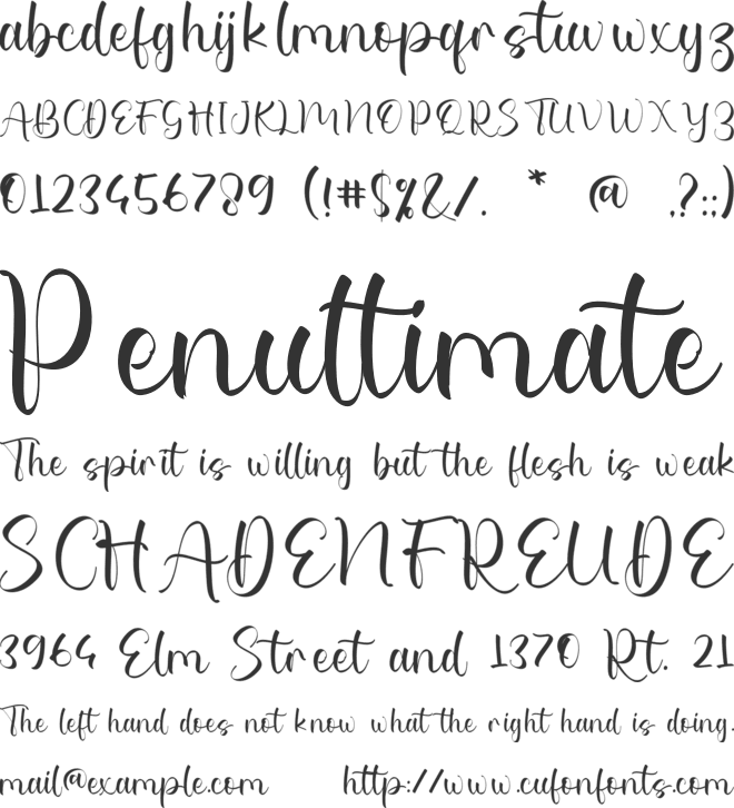 Michaela Roselyn font preview