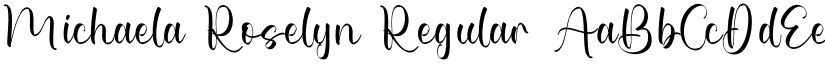 Michaela Roselyn Regular font
