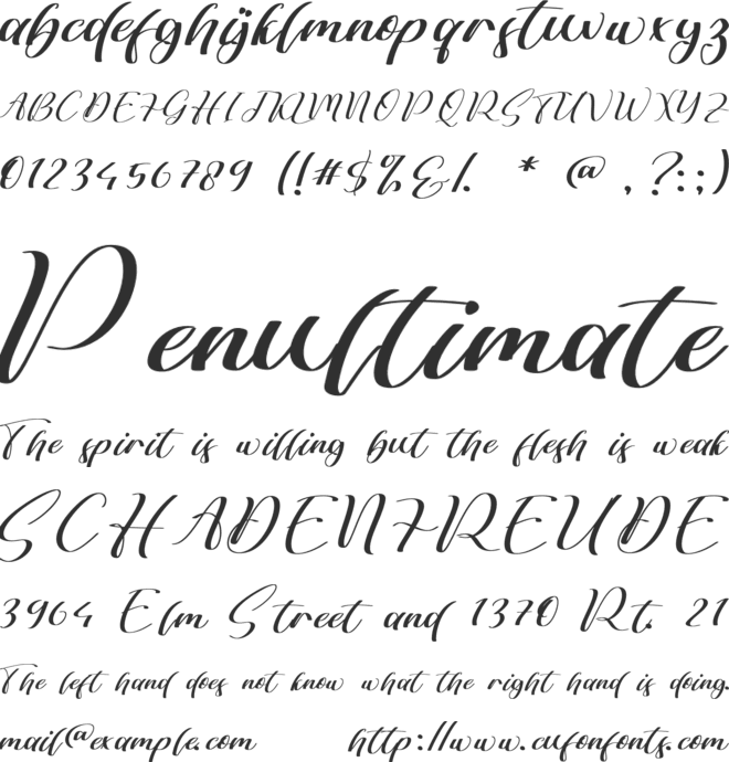Khloe Aleah font preview