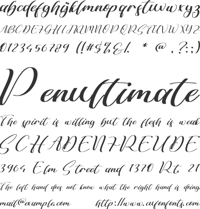 Khloe Aleah font preview