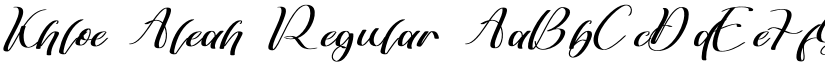 Khloe Aleah Regular font