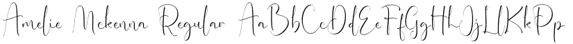 Amelie Mckenna Regular font