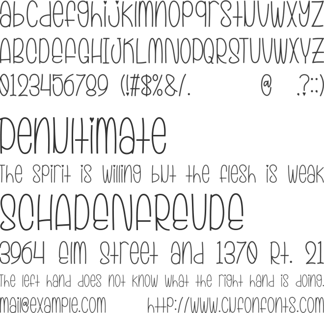 Babyla font preview