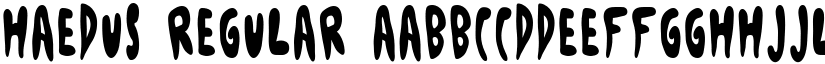 Haedus Regular font