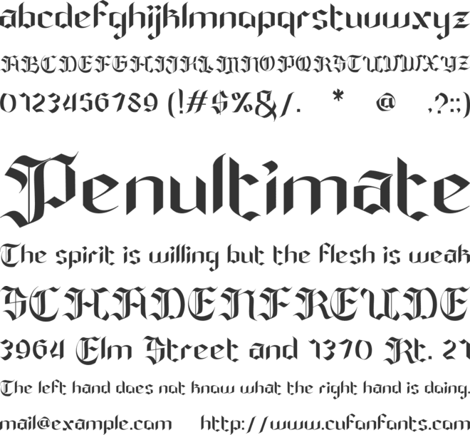 Ghoes Balley free version font preview