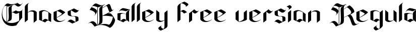 Ghoes Balley free version Regular font