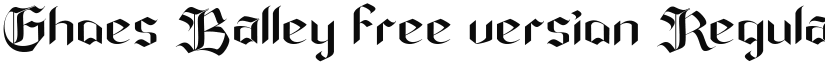 Ghoes Balley free version font download