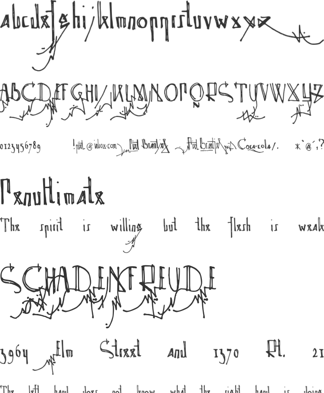 Spijker 08 font preview