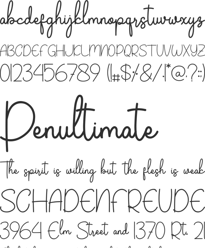 Aghellay font preview