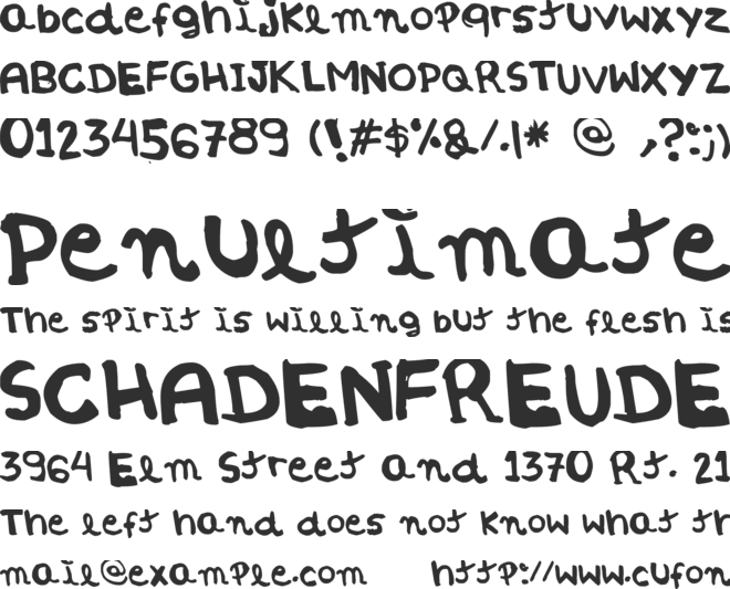 Whatever font preview