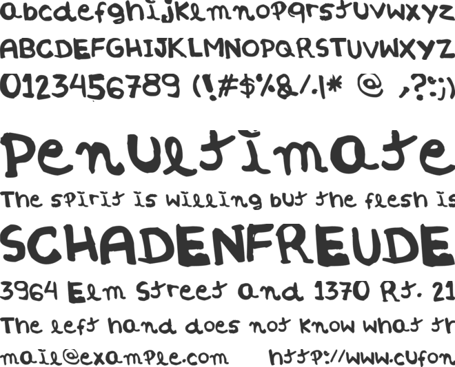 Whatever font preview