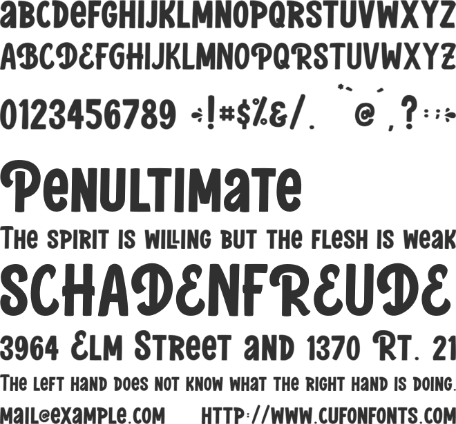 Bell and Lamb - Personal Use font preview