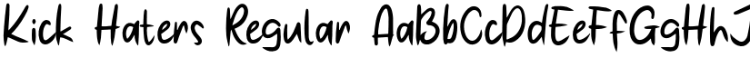 Kick Haters Regular font