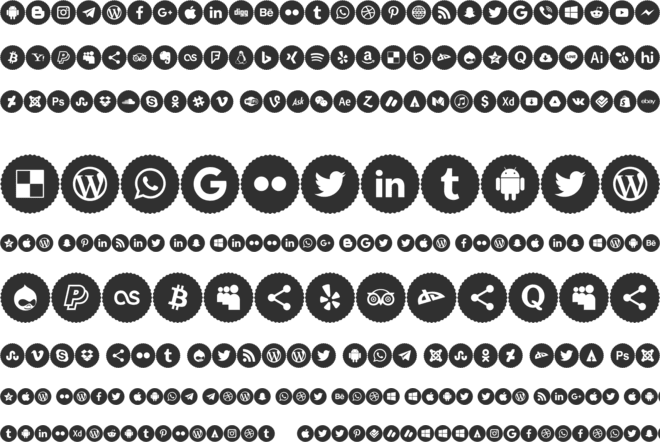 Icons Social Media 9 font preview