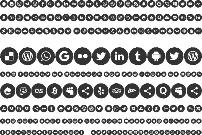 Icons Social Media 9 font preview