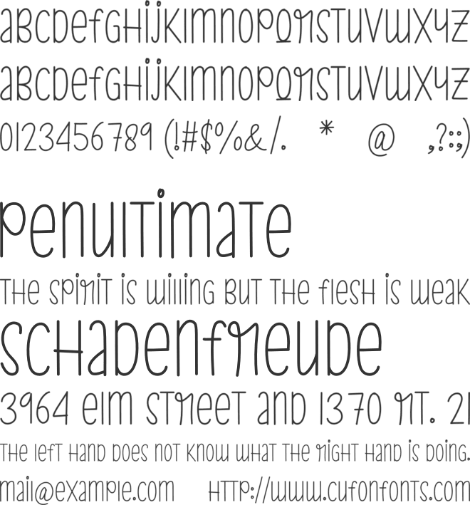 Hamburger font preview