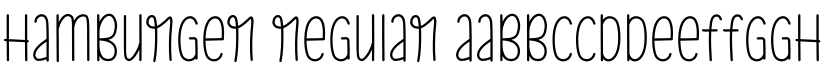 Hamburger Regular font