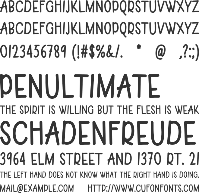 HELLO FRIEND font preview