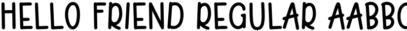 HELLO FRIEND Regular font