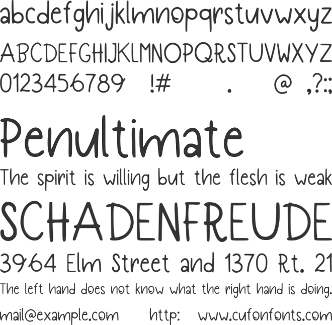 Gichi Handwriting font preview