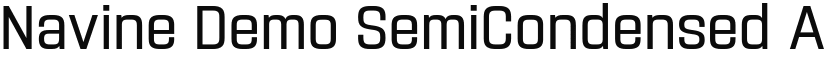 Navine Demo SemiCondensed font