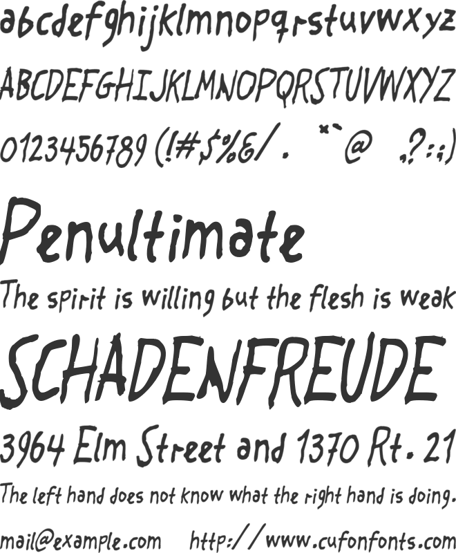 Crosspatchers Delight font preview