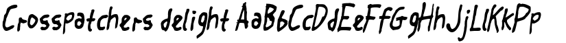 Crosspatchers delight font