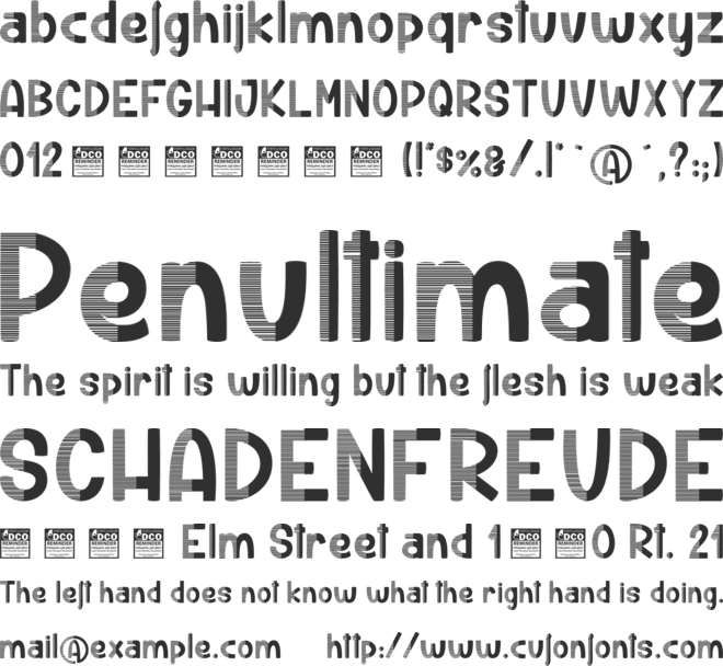 Nizlok_PersonalUseOnly font preview