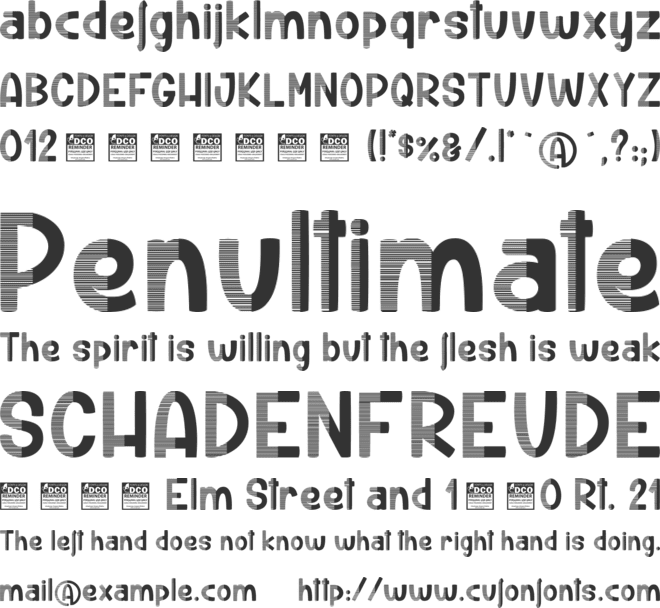 Nizlok_PersonalUseOnly font preview