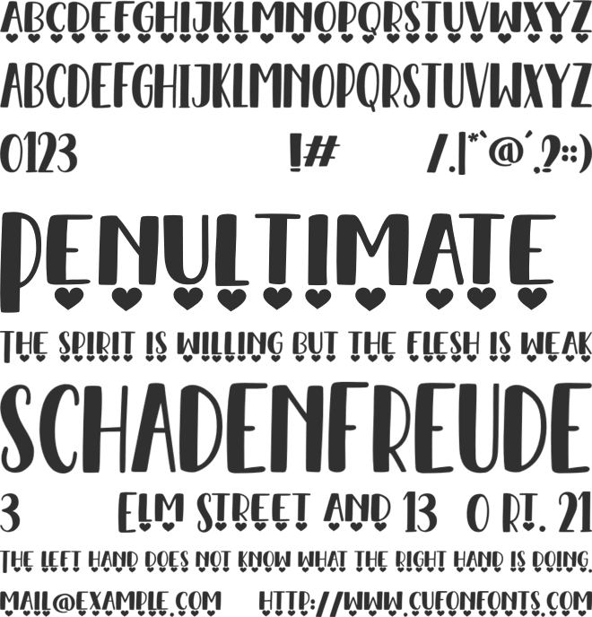 YOU ARE MY VALENTINE font preview