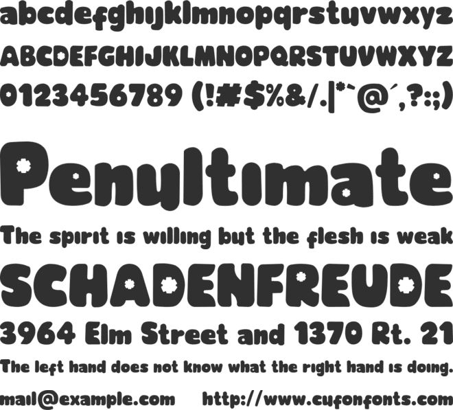 Glowie font preview