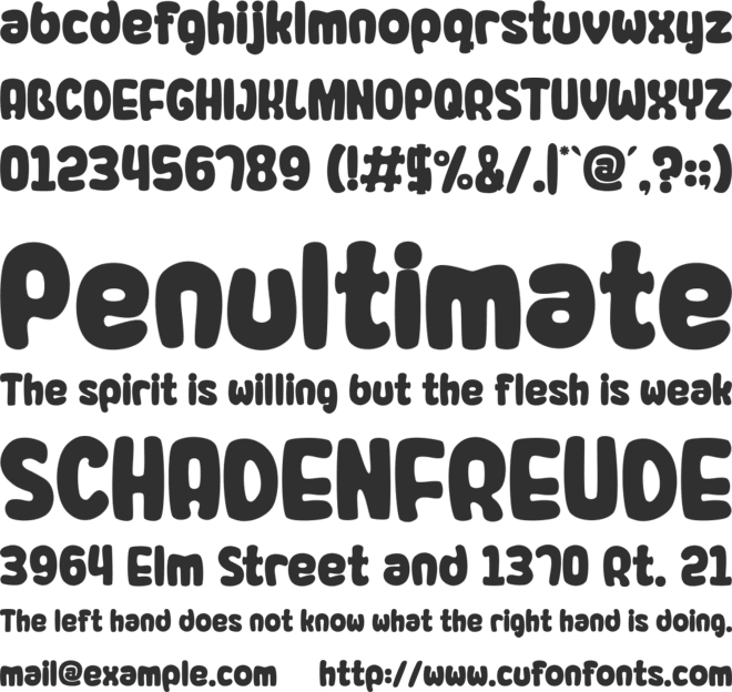 Bo Child font preview
