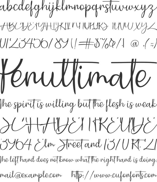 Baby Dandelia Demo font preview