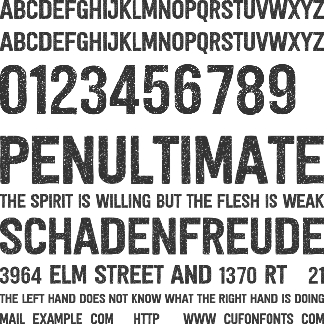 SIGNCORE font preview