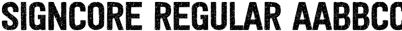 SIGNCORE Regular font